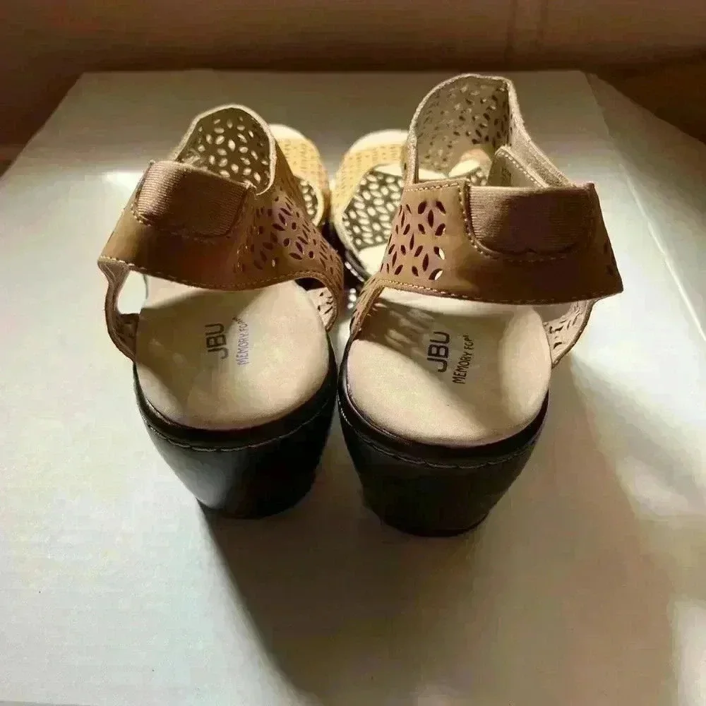 JBU By Jambu Sandy Brown Chloe Wedge Sandal Size 11M